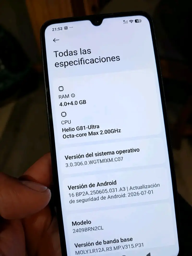 Smartphone Xiaomi Redmi 14C con 256GB de almacenamiento - 3