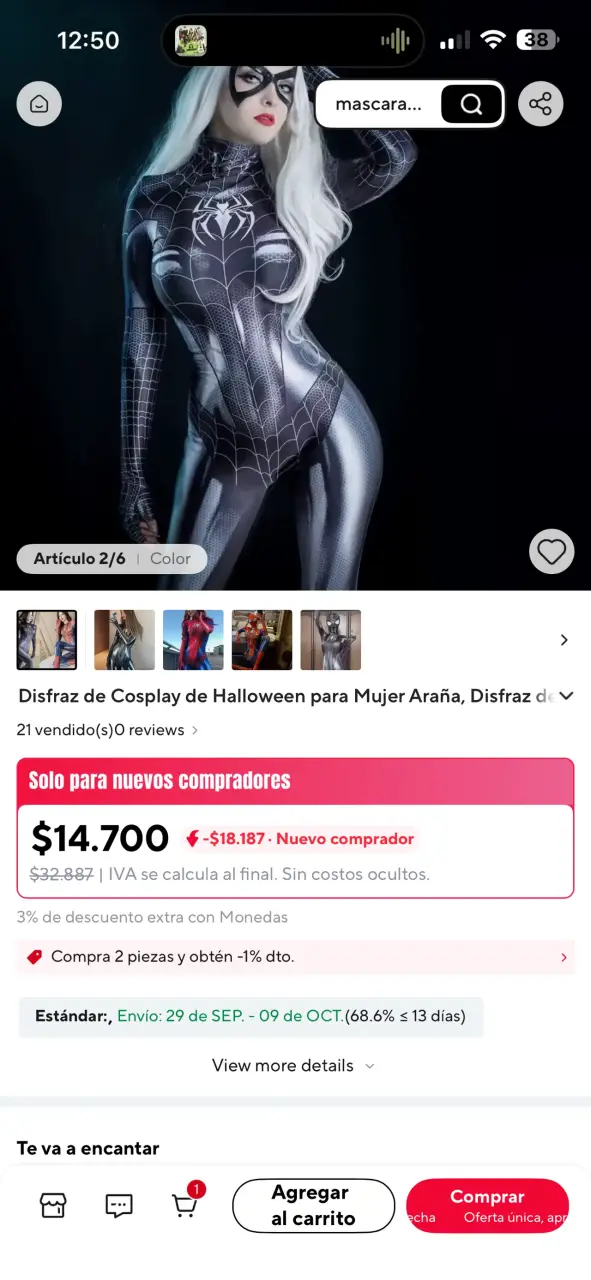 Disfraz de spider mujer - 2