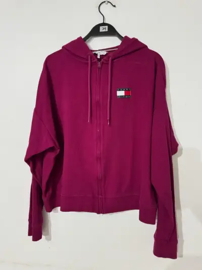 Polerón con capucha Tommy Hilfiger burdeos - miniatura 1