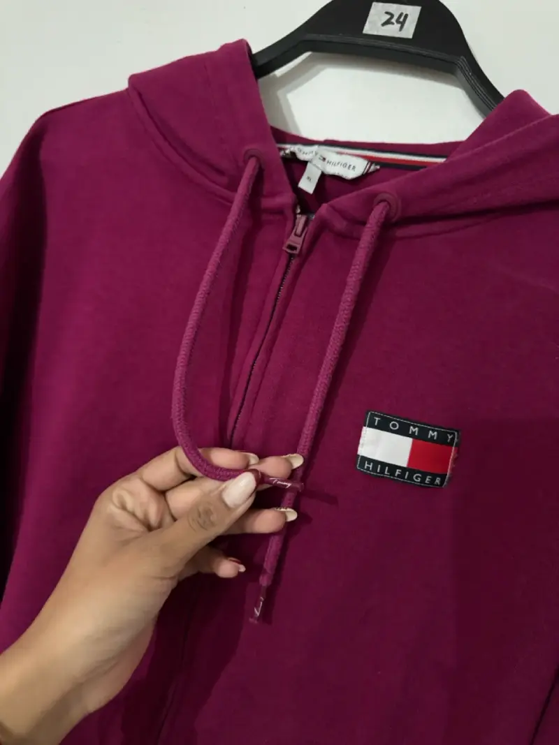 Polerón con capucha Tommy Hilfiger burdeos - 2