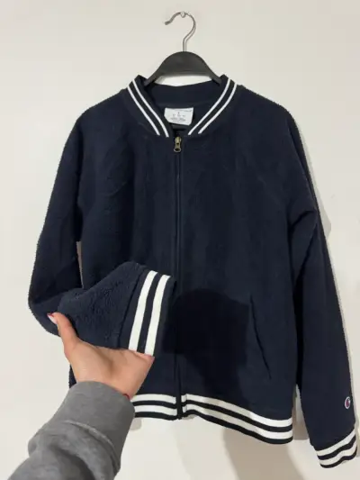 Chaqueta de felpa azul marino Champion - miniatura 2