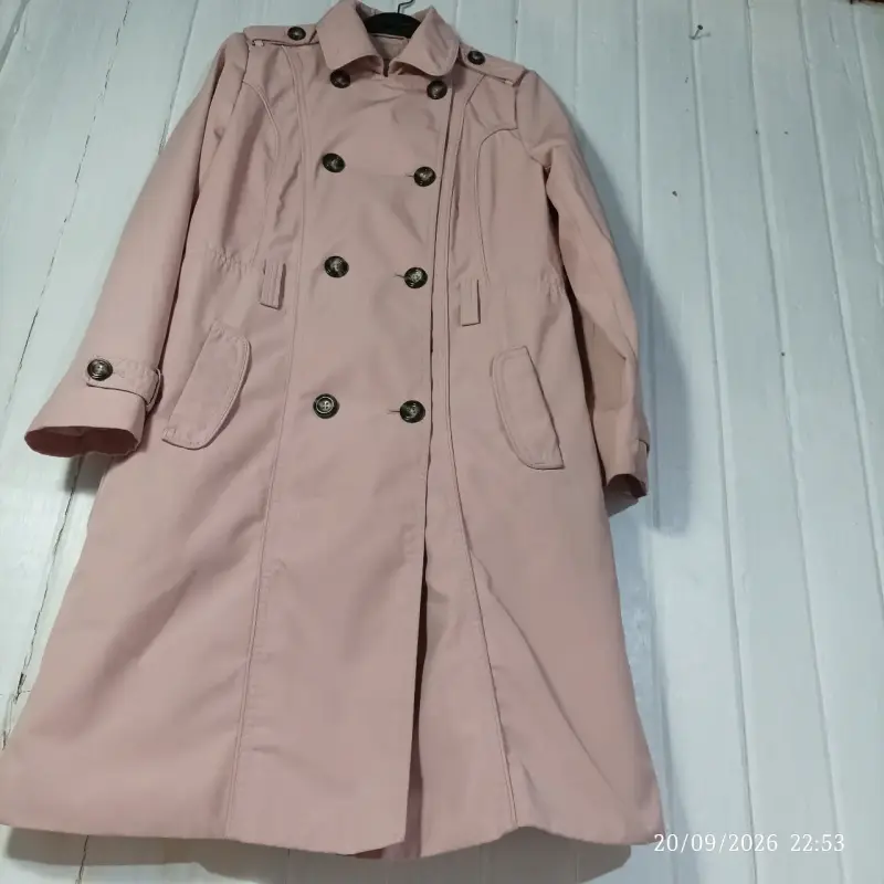 trench rosa claro para mujer - 3