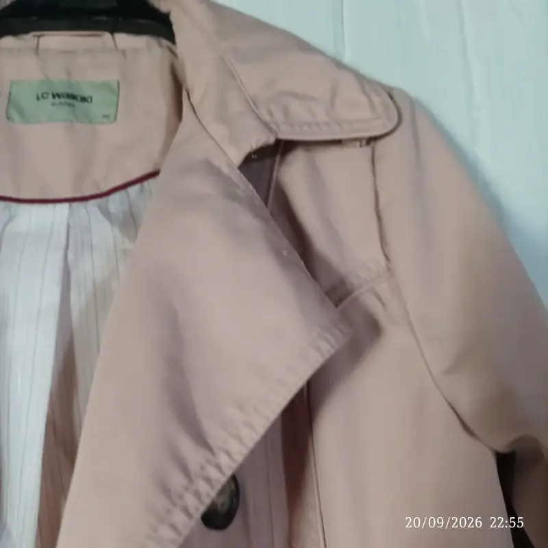 trench rosa claro para mujer - 5