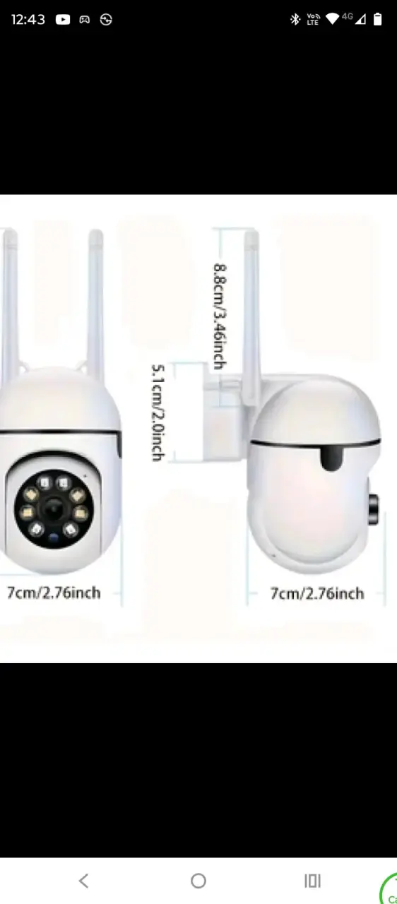 Cámara de Seguridad WiFi 1080P con Visión Nocturna - 3