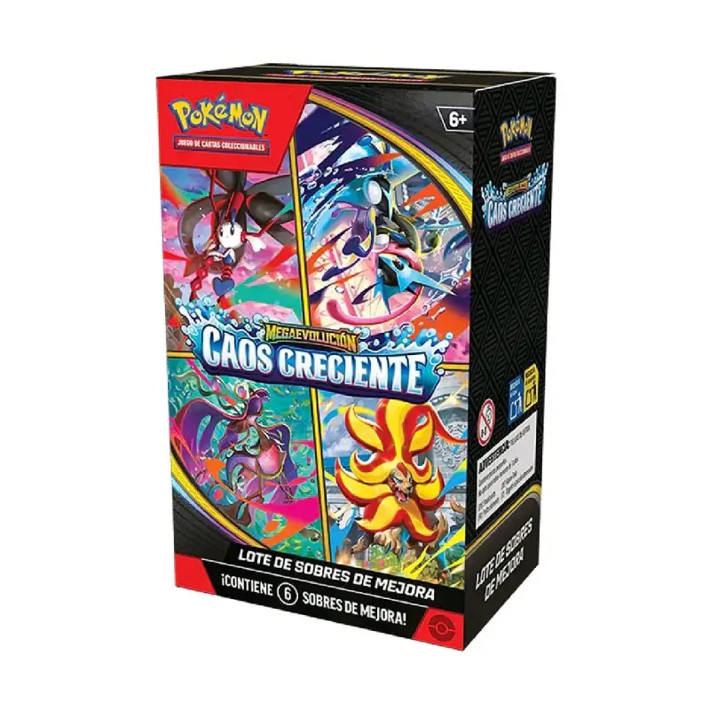 Caja cartas Pokémon Mega Evolución Caos Creciente