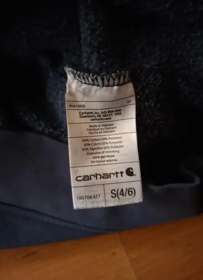 Polerón con capucha azul Carhartt - miniatura 4