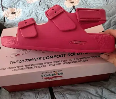Sandalias Skechers Foamies Arch Fit rosas - miniatura 3