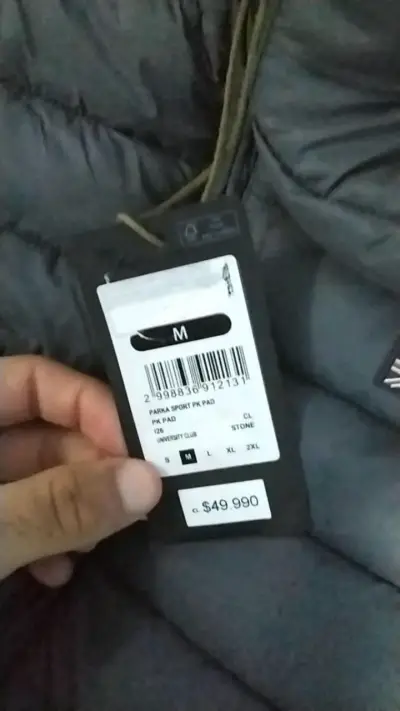 Chaqueta acolchada gris para hombre talla M - miniatura 2