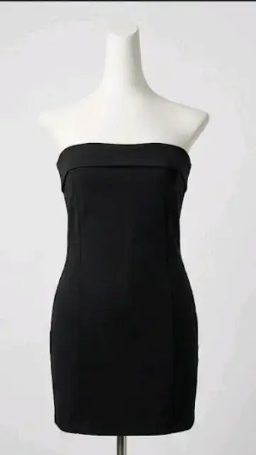 Vestido Zara Talla L negro strapless - miniatura 1