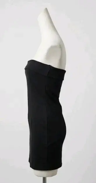 Vestido Zara Talla L negro strapless - 3