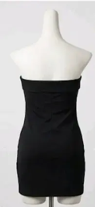 Vestido Zara Talla L negro strapless - 4