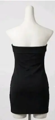 Vestido Zara Talla L negro strapless - miniatura 4