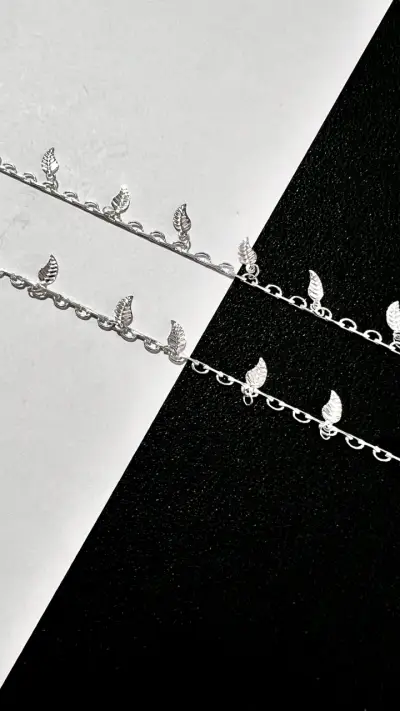 ✨ Cadena con Hojitas de Plata Ley 925 —Joyas Fanny - miniatura 1