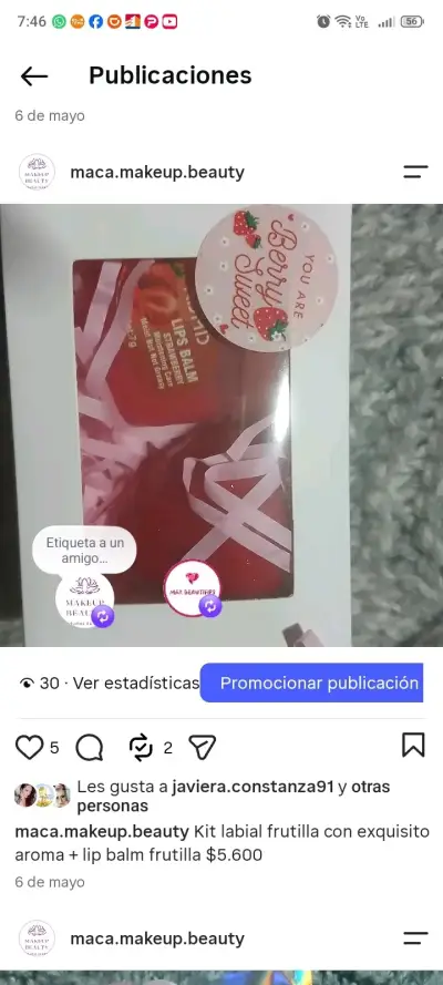 Kit de maquillaje con bálsamo labial y máscara de pestañas - miniatura 4