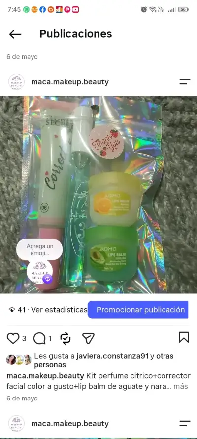 Kit de maquillaje con bálsamo labial y máscara de pestañas - miniatura 6