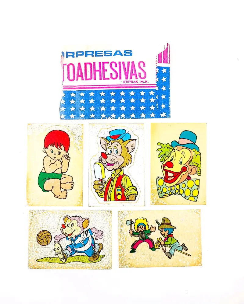 Sobre con antiguos stickers chilenos. - 1