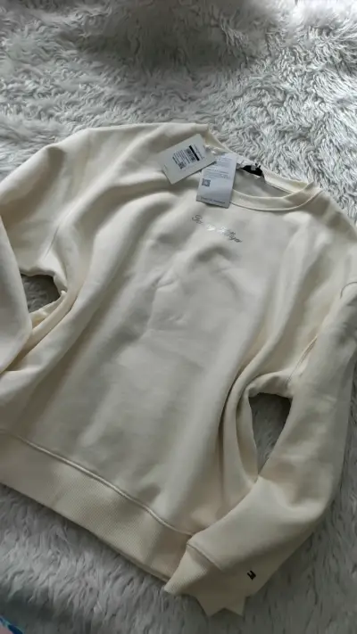 Polerón Tommy Hilfiger beige para mujer - miniatura 1