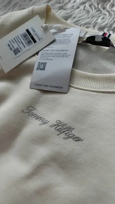 Polerón Tommy Hilfiger beige para mujer - miniatura 2