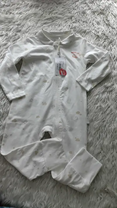 Pijama Entero Bebé Winnie the Pooh Blanco - miniatura 1