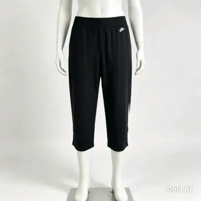 Pantalones deportivos capri negros Nike para mujer - miniatura 1