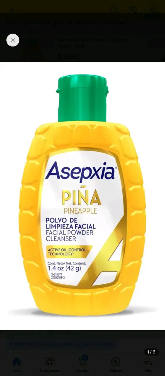 Polvo de Limpieza Facial Asepxia Piña 42g