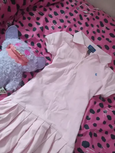 Vestido Polo Ralph Lauren rosa para niña - miniatura 3