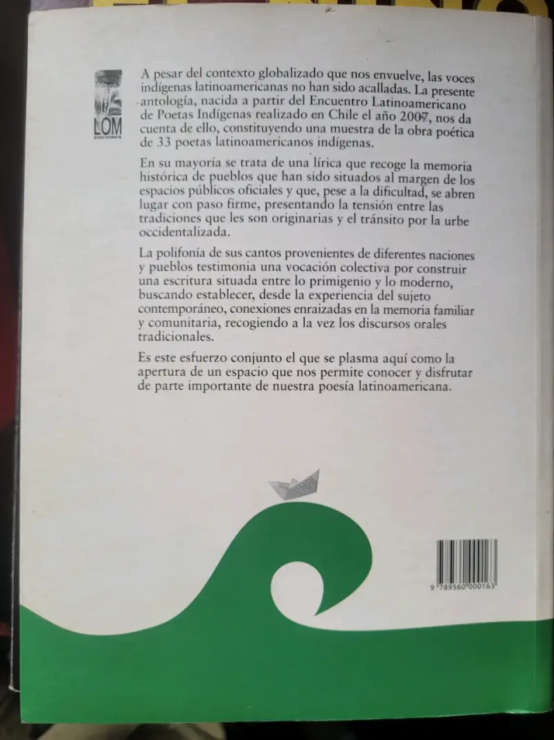 Libro de poesía latinoamericana LOM Ediciones - 2