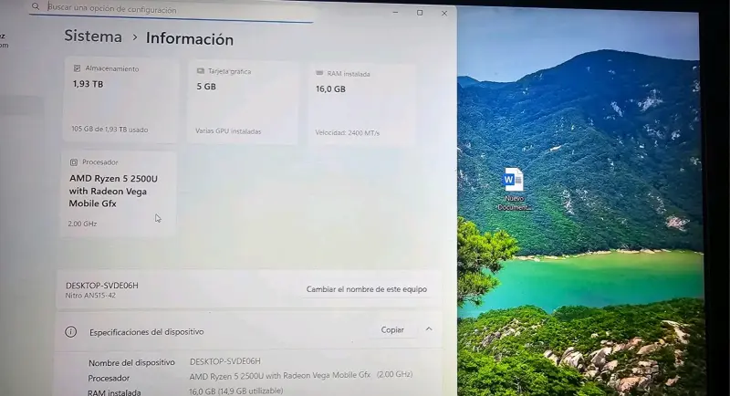 Laptop Acer con Teclado Retroiluminado y AMD Ryzen - 5