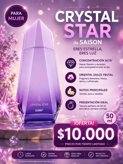 Perfume Crystal Star para Mujer 50 ml - miniatura 1