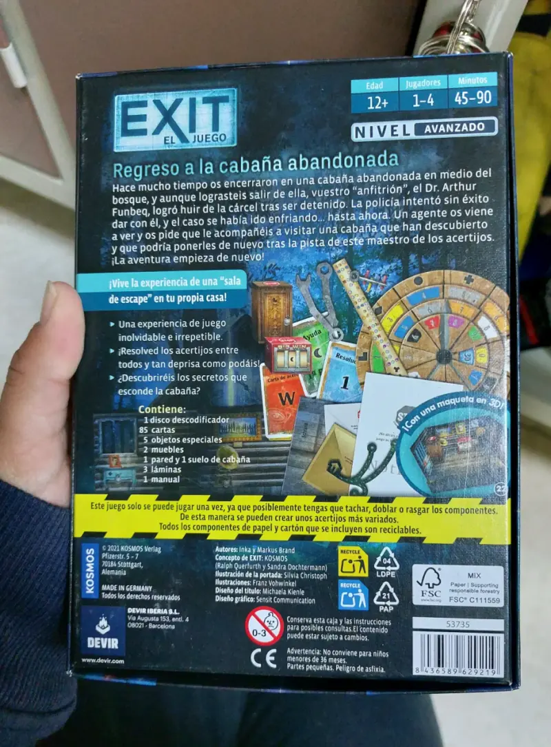 Juego mesa Exit Regreso a la cabaña (intermedio) - 2