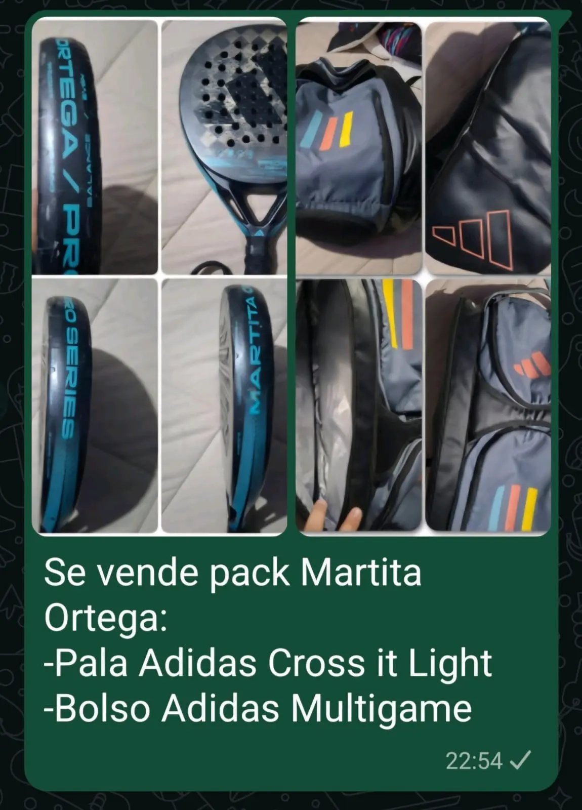 Pack de Pala y Bolso Adidas Martita Ortega - $162.000 | Pulga