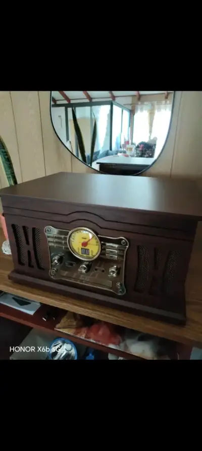 Tocadiscos Retro PM DS-619 con RadioCDcassette etc - miniatura 3