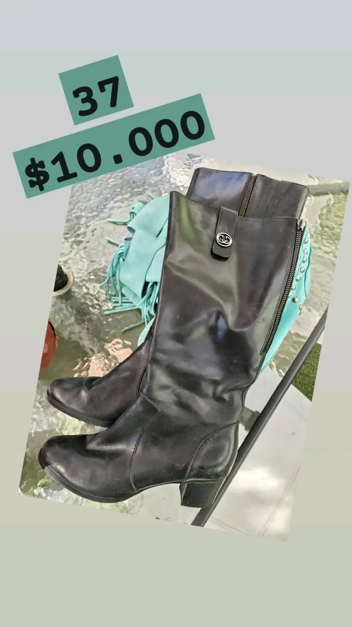 Botas de cuero marrón talla 38 - 4