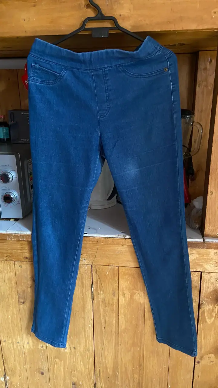 Jeans de mezclilla azul para mujer - 2