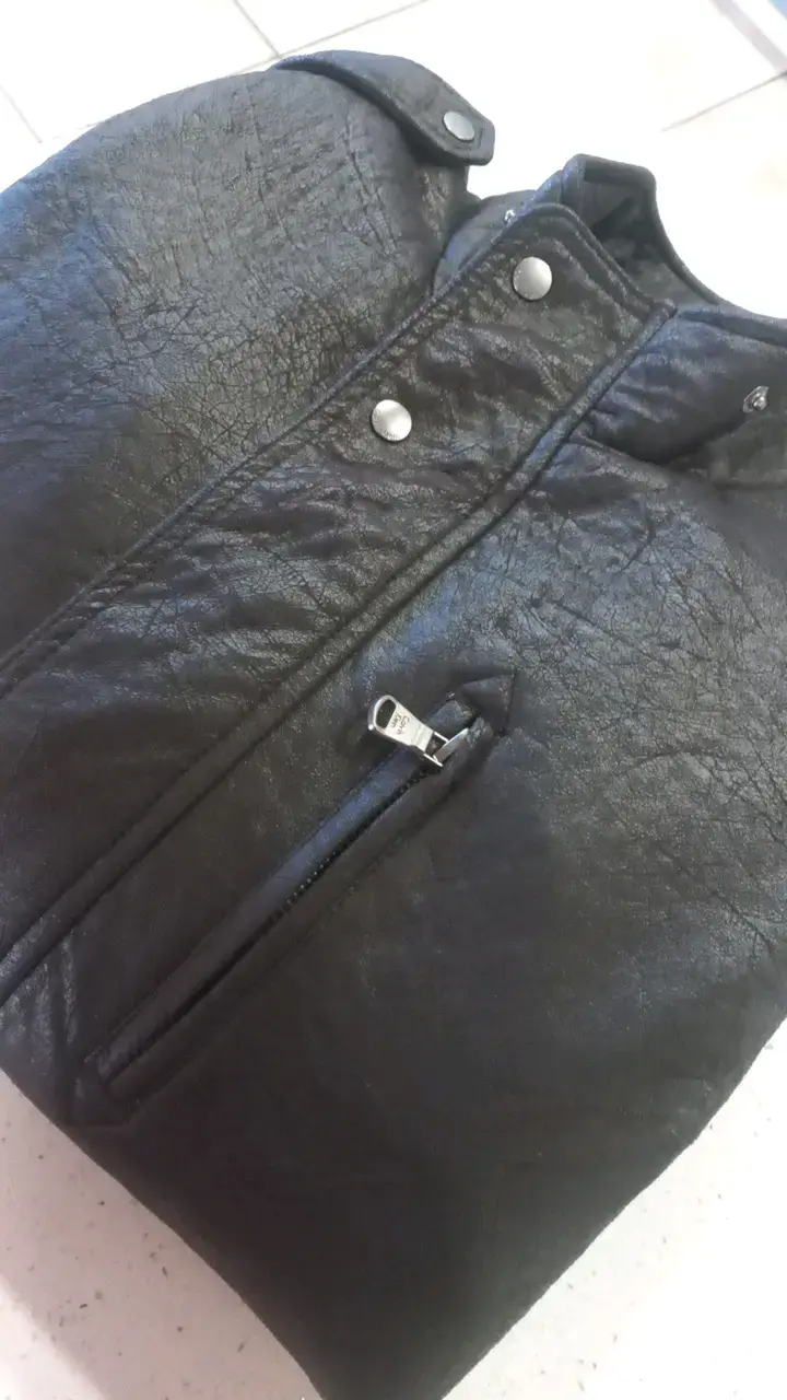 Chaqueta de cuero cafe Calvin Klein para hombre - 3