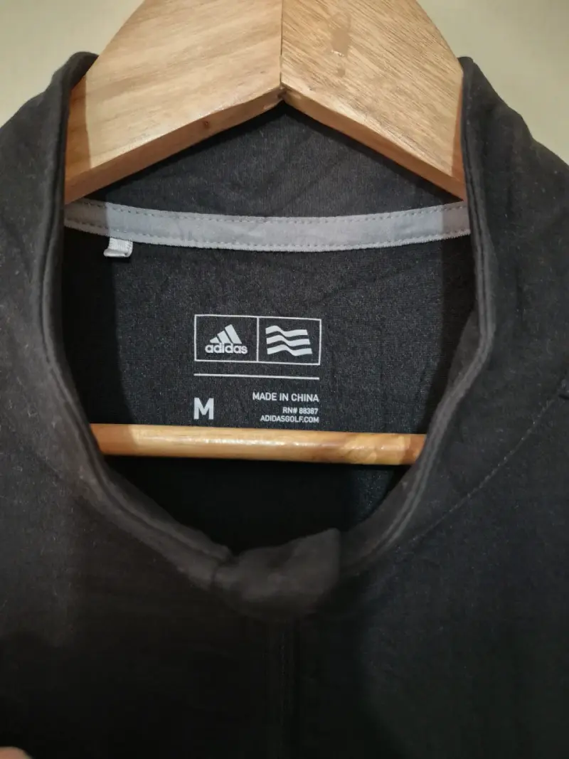 Polerón negro Adidas con cierre medio - 2