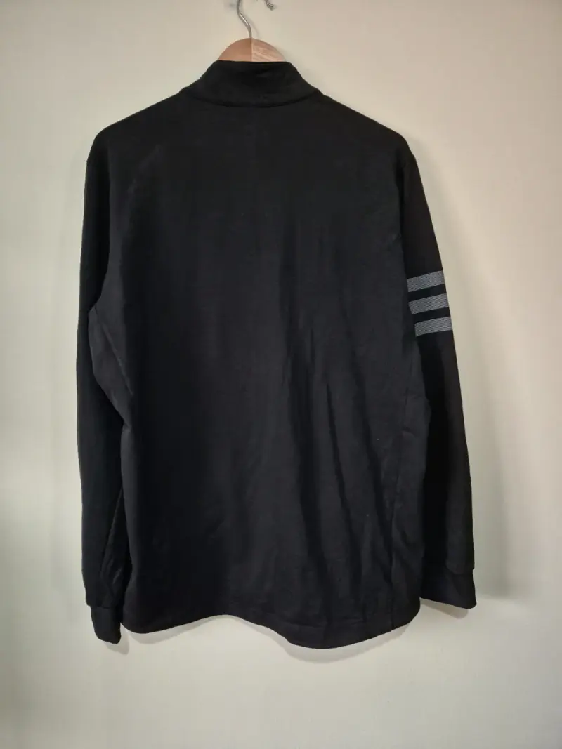 Polerón negro Adidas con cierre medio - 5