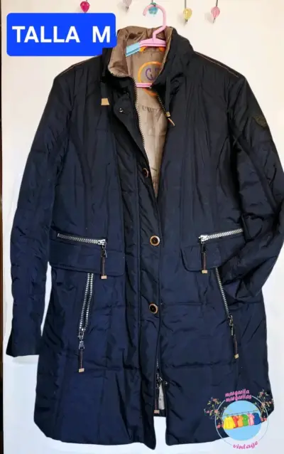 Chaqueta acolchada dorada con capucha talla XL - miniatura 4