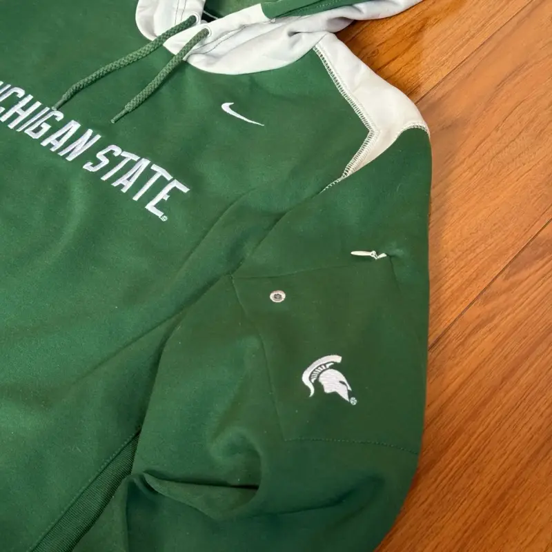 Polerón Nike Michigan State verde con capucha - 4