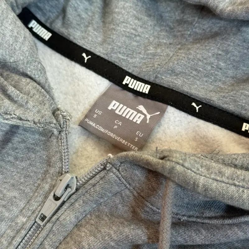 Polerón con capucha gris Puma Talla S - 2