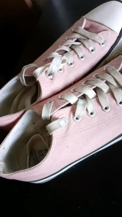 Zapatillas rosadas de lona talla 39 - miniatura 2