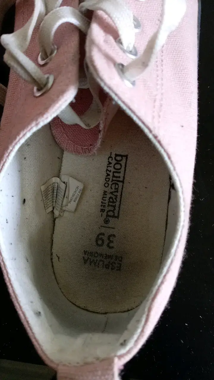 Zapatillas rosadas de lona talla 39 - 3