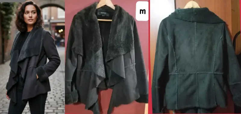 Chaqueta de mujer con forro de piel sintética