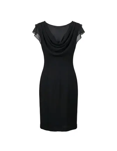 Vestido de cóctel negro AJ Bari vintage - miniatura 1