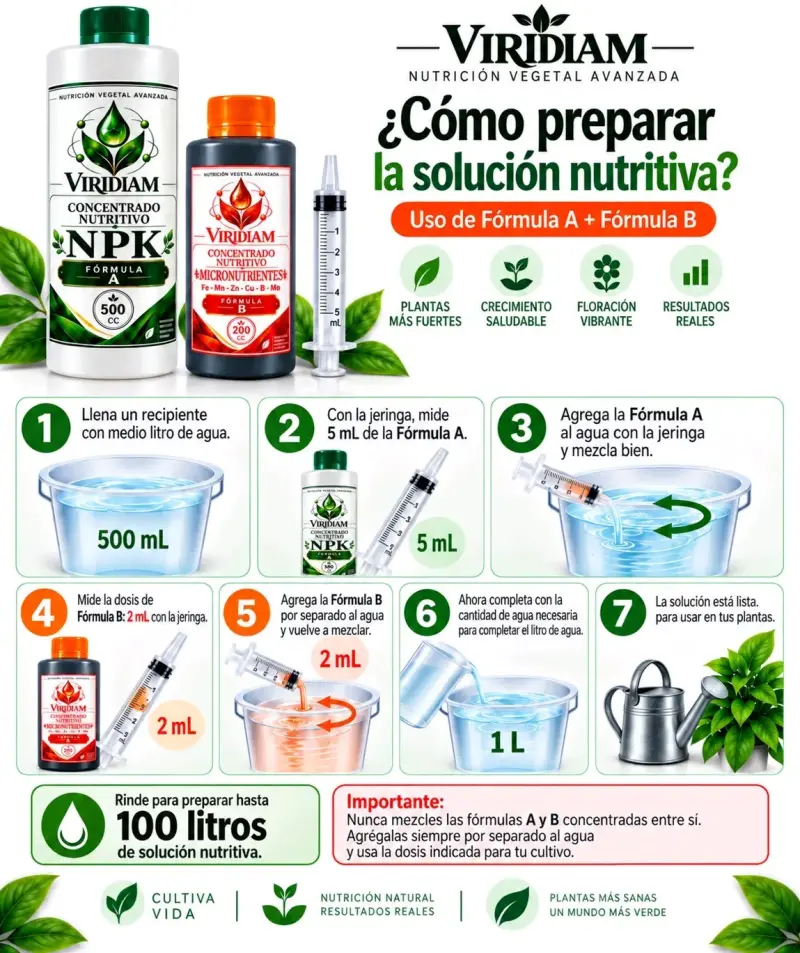 Kit de Nutrientes Fórmula A y B Plantas - 3