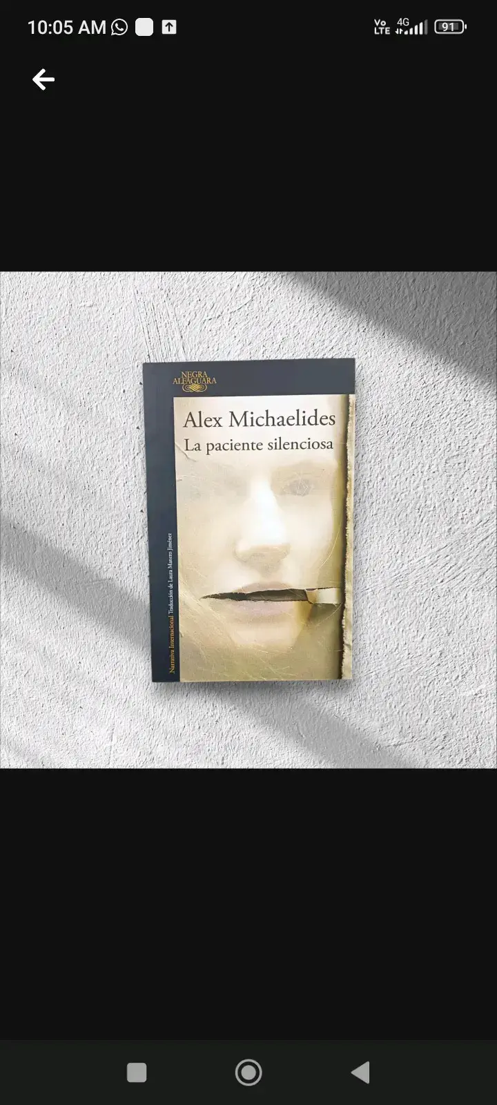 Libro 'La paciente silenciosa' de Alex Michaelides