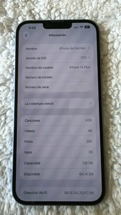 iPhone 14 Plus /128GB/86% Bateria/Incluye Carcasas - miniatura 4