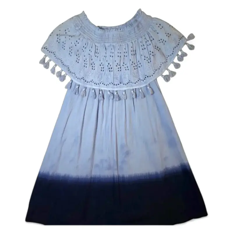 Vestido Off-Shoulder Degradé Talla L Mujer - 1