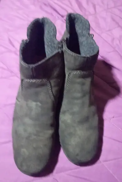 Botines de mujer gris con forro interior talla 39 - miniatura 3