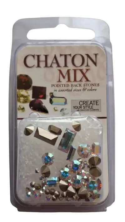 Chaton Mix Cristal Swarovski Elements Crystal AB - miniatura 1